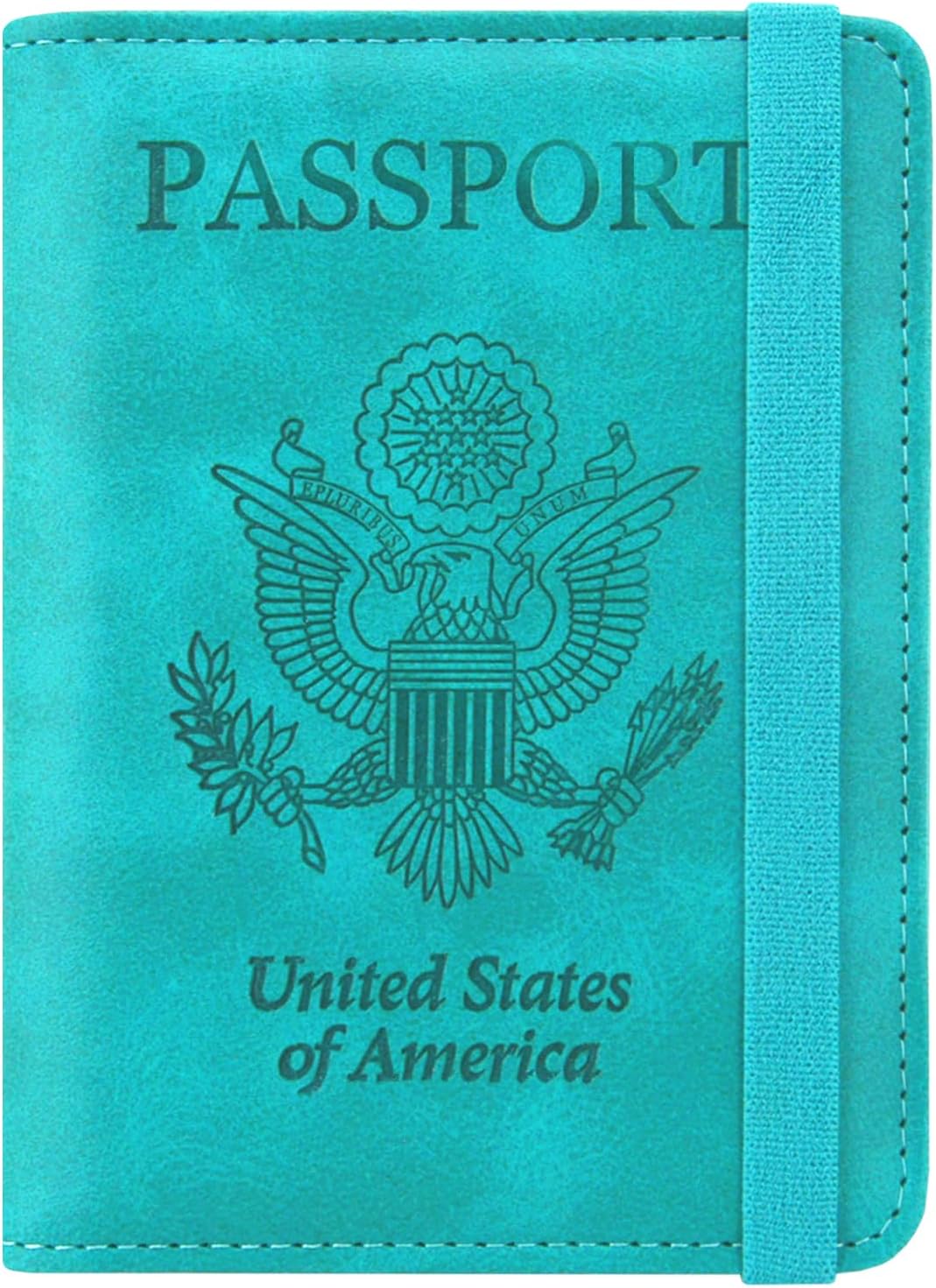 RFID BLOCKING Passport Holder Travel Wallet - Premium PU Leather Cover Passport book with Card Holder, Pen Slot, Keep Organization, and Travel Essentials for Women and Men, Blossom