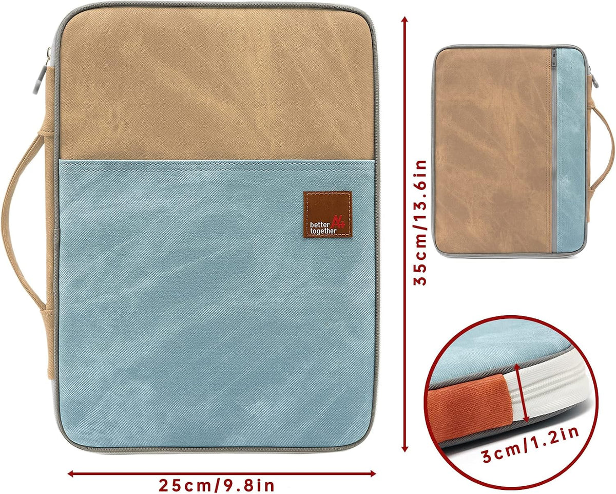 Document A4 Bag Case Waterproof Organizer Portfolio Office Travel Zipper Multi-Function Pouch