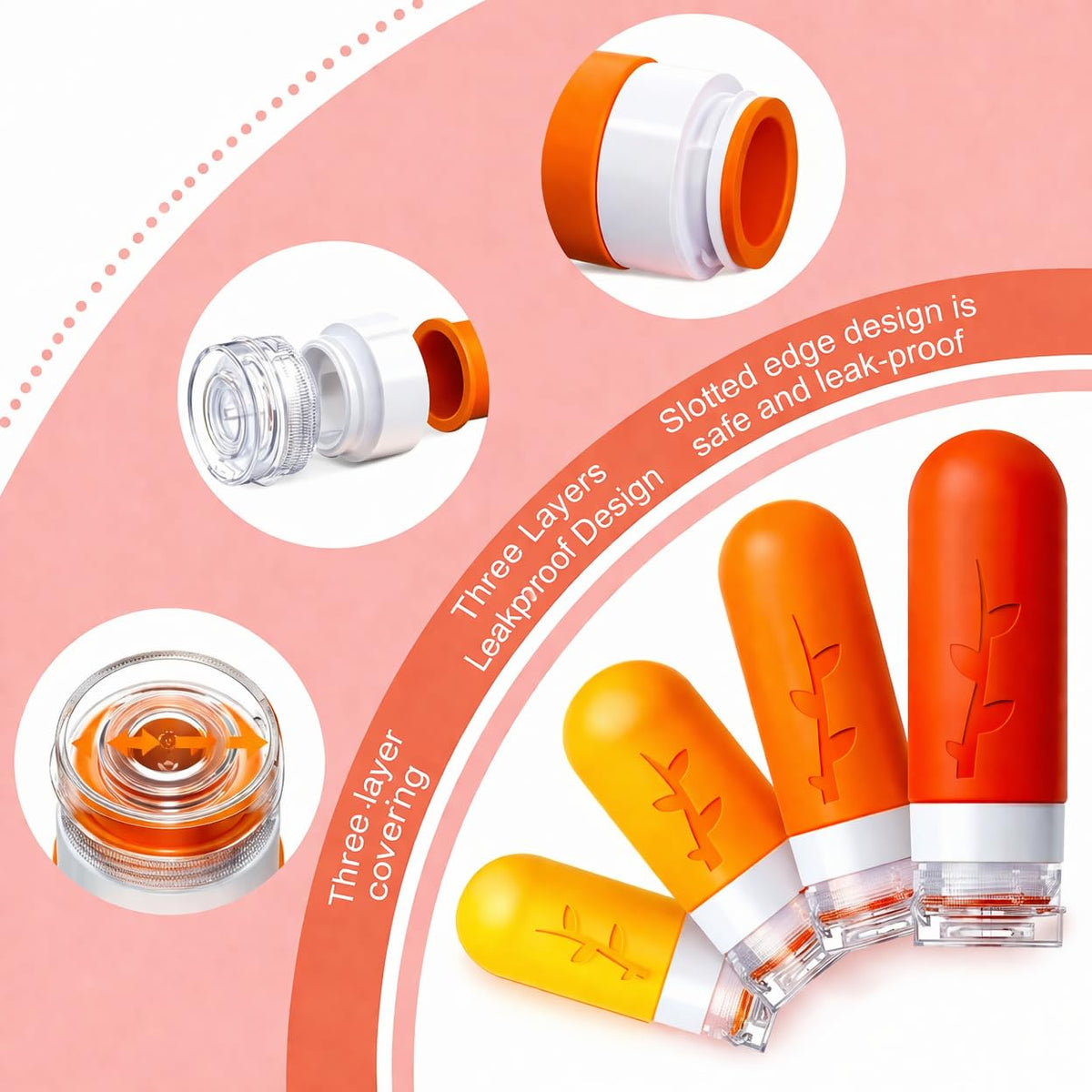 18pack Travel Bottles for Toiletries,TSA Approved Silicone Travel Containers for Toiletries,Leak Proof Refillable Liqus Shampoo And Conditioner travel Essentials toiletry Bottles