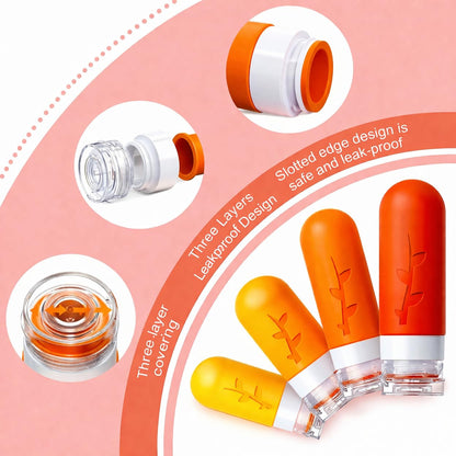 18pack Travel Bottles for Toiletries,TSA Approved Silicone Travel Containers for Toiletries,Leak Proof Refillable Liqus Shampoo And Conditioner travel Essentials toiletry Bottles