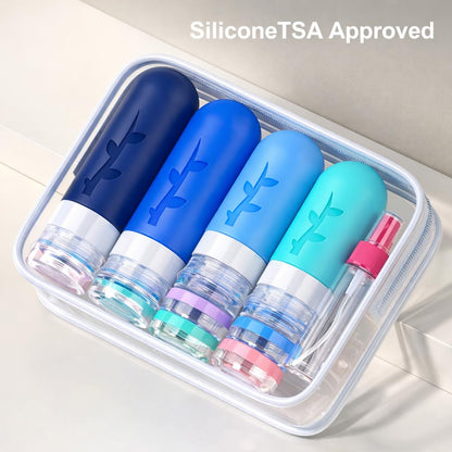 18pack Travel Bottles for Toiletries,TSA Approved Silicone Travel Containers for Toiletries,Leak Proof Refillable Liqus Shampoo And Conditioner travel Essentials toiletry Bottles