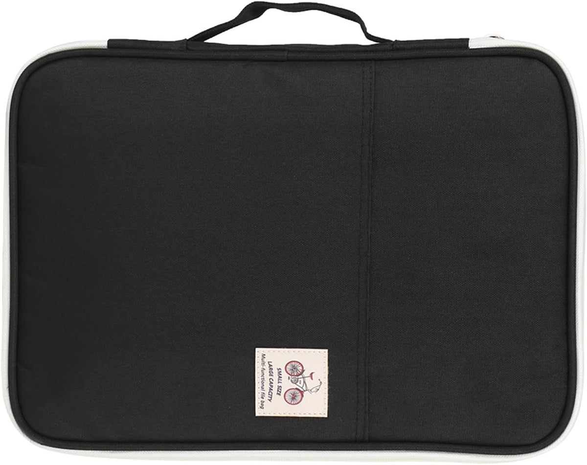Multi-Functional A4 Document Bags, Portfolio Pouch Travel Binder Organizer Zippered File Folder Family Passport Holder Briefcase with Handle for Notebooks Pen Board Games School Office Supplies