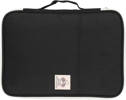 Multi-Functional A4 Document Bags, Portfolio Pouch Travel Binder Organizer Zippered File Folder Family Passport Holder Briefcase with Handle for Notebooks Pen Board Games School Office Supplies