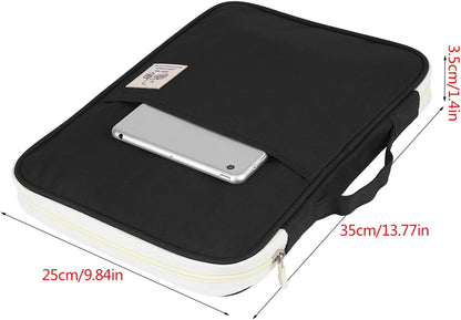 Multi-Functional A4 Document Bags, Portfolio Pouch Travel Binder Organizer Zippered File Folder Family Passport Holder Briefcase with Handle for Notebooks Pen Board Games School Office Supplies