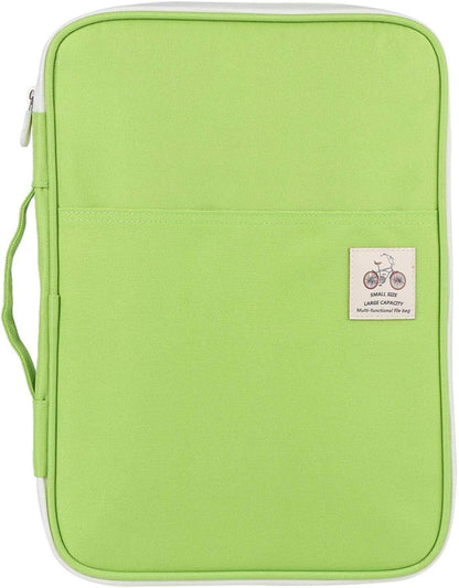 Multi-Functional A4 Document Bags, Portfolio Pouch Travel Binder Organizer Zippered File Folder Family Passport Holder Briefcase with Handle for Notebooks Pen Board Games School Office Supplies