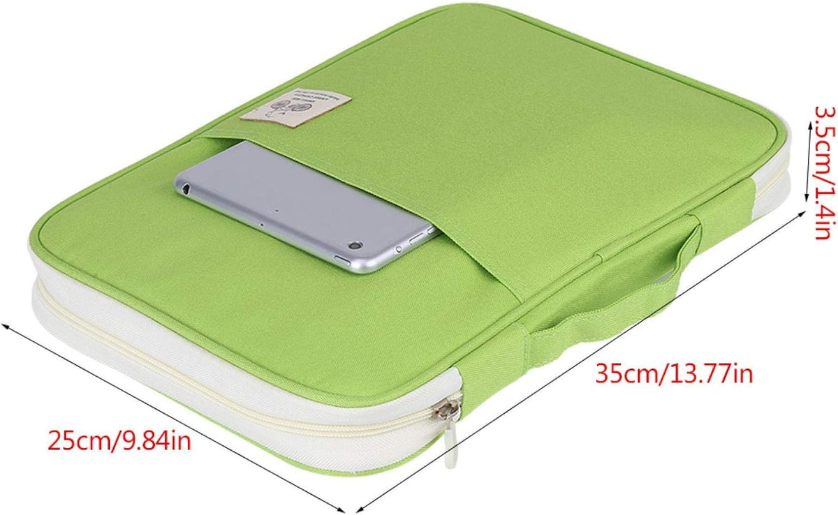 Multi-Functional A4 Document Bags, Portfolio Pouch Travel Binder Organizer Zippered File Folder Family Passport Holder Briefcase with Handle for Notebooks Pen Board Games School Office Supplies