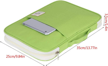 Multi-Functional A4 Document Bags, Portfolio Pouch Travel Binder Organizer Zippered File Folder Family Passport Holder Briefcase with Handle for Notebooks Pen Board Games School Office Supplies