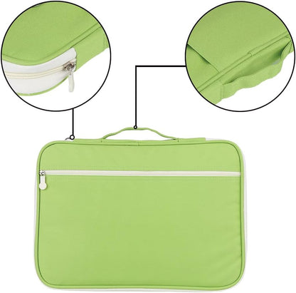 Multi-Functional A4 Document Bags, Portfolio Pouch Travel Binder Organizer Zippered File Folder Family Passport Holder Briefcase with Handle for Notebooks Pen Board Games School Office Supplies