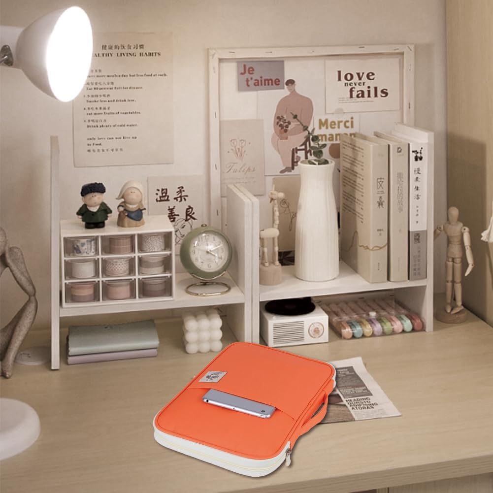 Multi-Functional A4 Document Bags, Portfolio Pouch Travel Binder Organizer Zippered File Folder Family Passport Holder Briefcase with Handle for Notebooks Pen Board Games School Office Supplies