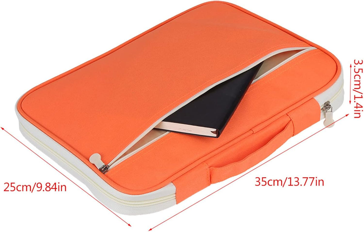 Multi-Functional A4 Document Bags, Portfolio Pouch Travel Binder Organizer Zippered File Folder Family Passport Holder Briefcase with Handle for Notebooks Pen Board Games School Office Supplies