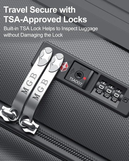 Carry On Luggage Airline Approved, 20 Inch PC Hardside Scratch-Resistant Suitcase with TSA Lock, Top Opening Travel & Business Luggage