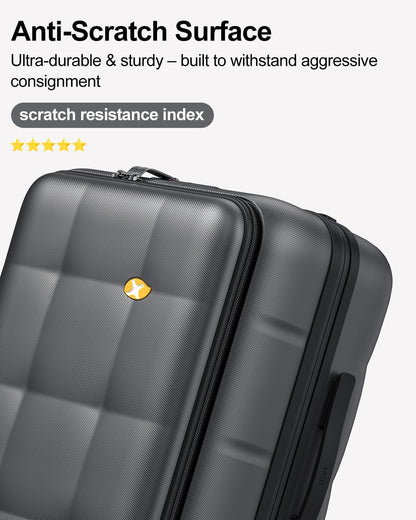Carry On Luggage Airline Approved, 20 Inch PC Hardside Scratch-Resistant Suitcase with TSA Lock, Top Opening Travel & Business Luggage