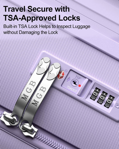 Carry On Luggage Airline Approved, 20 Inch PC Hardside Scratch-Resistant Suitcase with TSA Lock, Top Opening Travel & Business Luggage