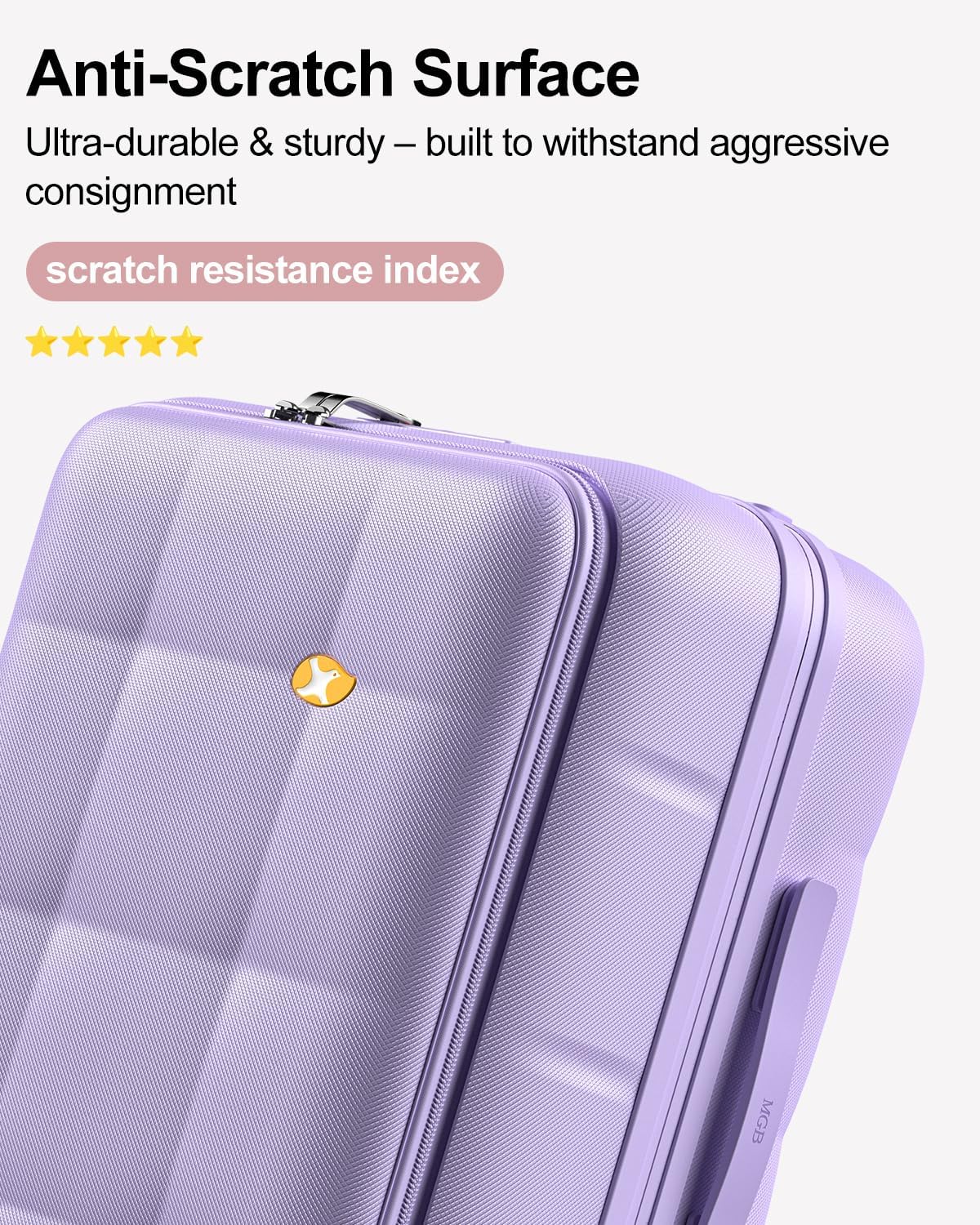 Carry On Luggage Airline Approved, 20 Inch PC Hardside Scratch-Resistant Suitcase with TSA Lock, Top Opening Travel & Business Luggage