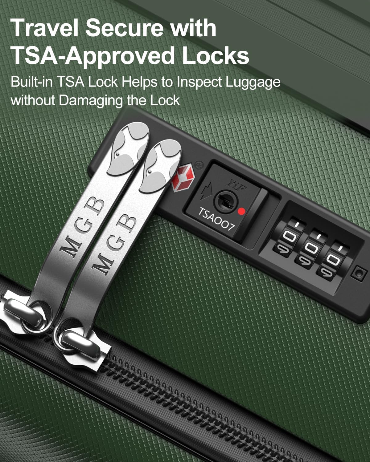 Carry On Luggage Airline Approved, 20 Inch PC Hardside Scratch-Resistant Suitcase with TSA Lock, Top Opening Travel & Business Luggage