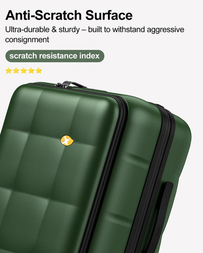 Carry On Luggage Airline Approved, 20 Inch PC Hardside Scratch-Resistant Suitcase with TSA Lock, Top Opening Travel & Business Luggage
