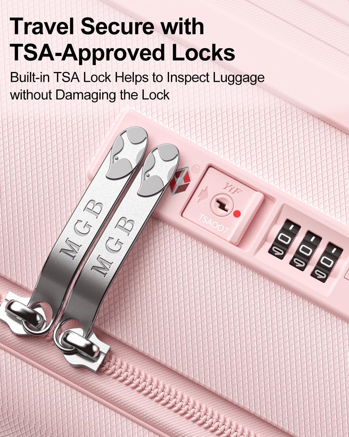 Carry On Luggage Airline Approved, 20 Inch PC Hardside Scratch-Resistant Suitcase with TSA Lock, Top Opening Travel & Business Luggage
