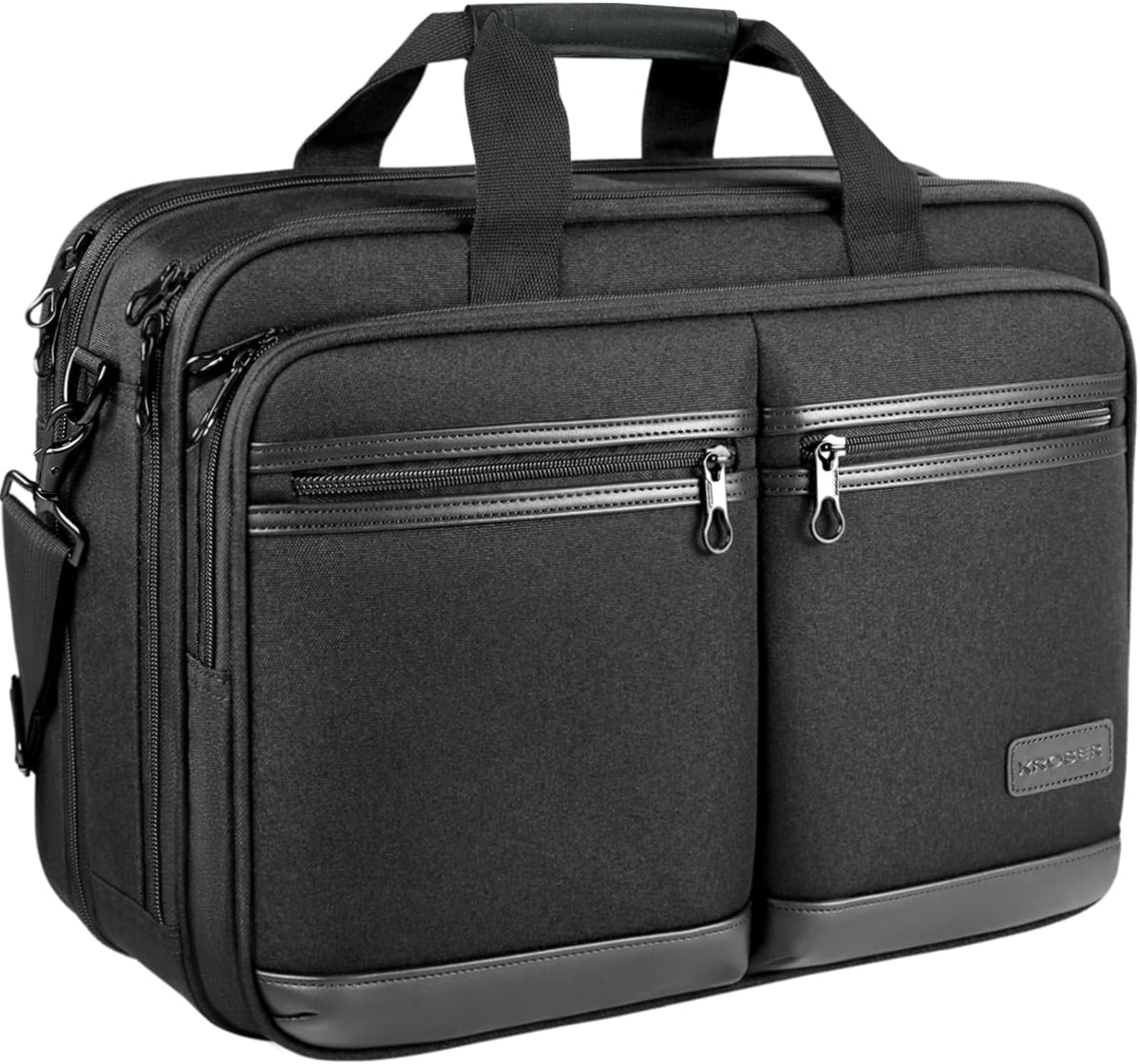Laptop Bag Stylish Laptop Briefcase Fits Up to 17.3 Inch Expandable Water-Repellent Shoulder Messenger Bag Computer Bag with RFID Pockets for Business/Travel/College/Men/Women-Black