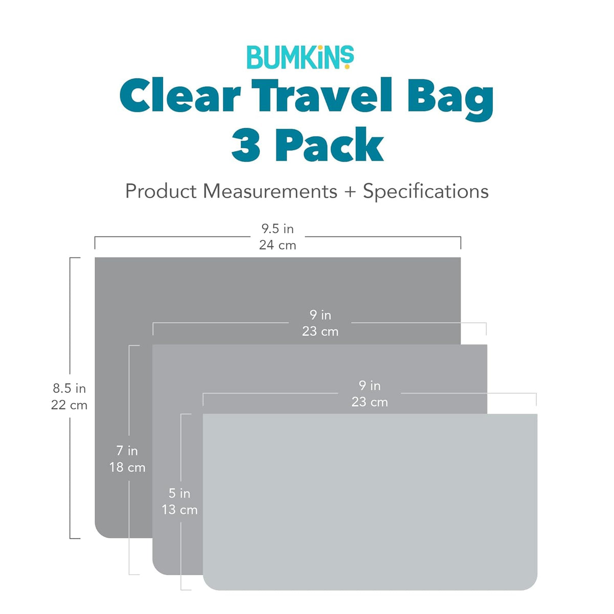 Roamio Travel Bag, Toiletry, TSA Approved Pouch, Zip Quart Size Airline Compliant, Clear-Sided, Baby, Diaper Organization, Makeup, Accessories, Carry On Packing, Set of 3 Sizes, Green Stripe