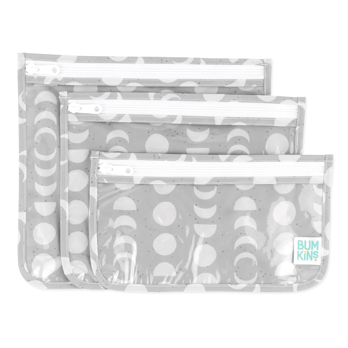 Roamio Travel Bag, Toiletry, TSA Approved Pouch, Zip Quart Size Airline Compliant, Clear-Sided, Baby, Diaper Organization, Makeup, Accessories, Carry On Packing, Set of 3 Sizes, Green Stripe