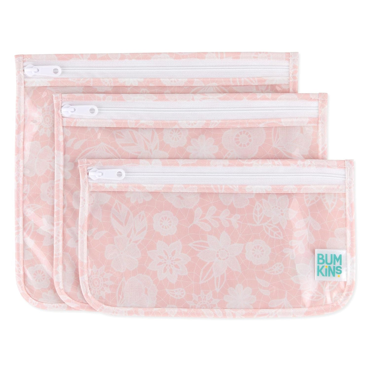 Roamio Travel Bag, Toiletry, TSA Approved Pouch, Zip Quart Size Airline Compliant, Clear-Sided, Baby, Diaper Organization, Makeup, Accessories, Carry On Packing, Set of 3 Sizes, Green Stripe