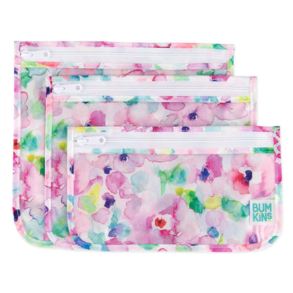 Roamio Travel Bag, Toiletry, TSA Approved Pouch, Zip Quart Size Airline Compliant, Clear-Sided, Baby, Diaper Organization, Makeup, Accessories, Carry On Packing, Set of 3 Sizes, Green Stripe