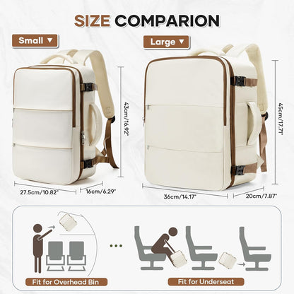 Travel Backpack For Women Men Carry on Backpack Luggage Flight Approved Personal item Travel Bag Essentials Mochila de viaje Laptop College Backpack Large Black