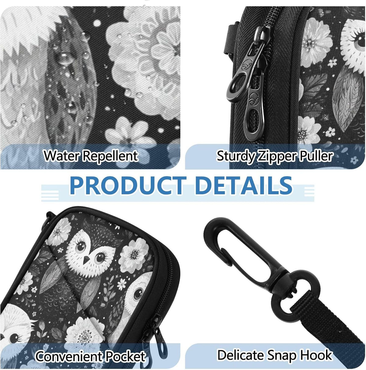 Owls Flowers Leaves Passport Holder Cover Wallet | Family RFID Blocking Passport Cover Wallet, Travel Document Organizer Clutch Bag Credit Cards Case Cover for Women Men