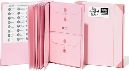 The Folio® Important Document Organizer | Binder with Guided Labels, Acid-Free File Folder Organizer with 10 Pockets, Document Holder for Home Records, Legal and Medical Papers (Blue)