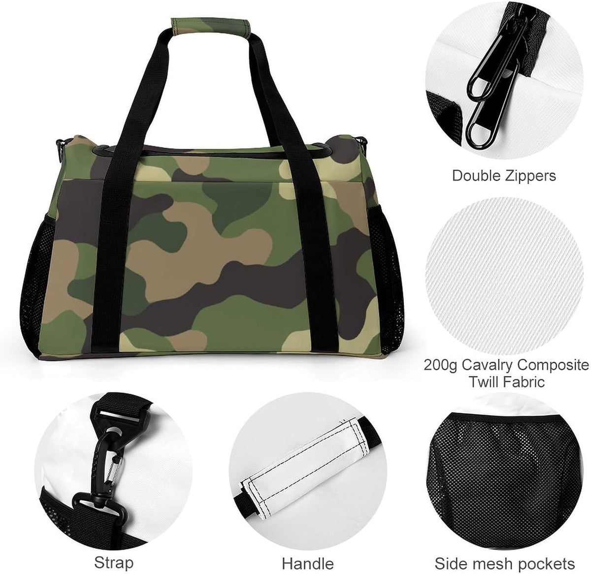 Foldable Lightweight Travel Duffel Bag Carry On Weekender Overnight Tote Bag for Men Women Yoga
