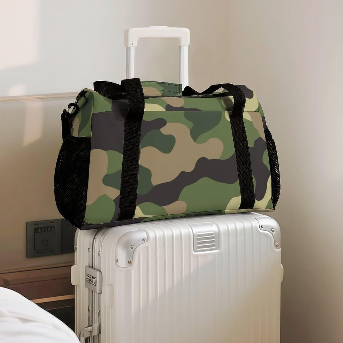 Foldable Lightweight Travel Duffel Bag Carry On Weekender Overnight Tote Bag for Men Women Yoga