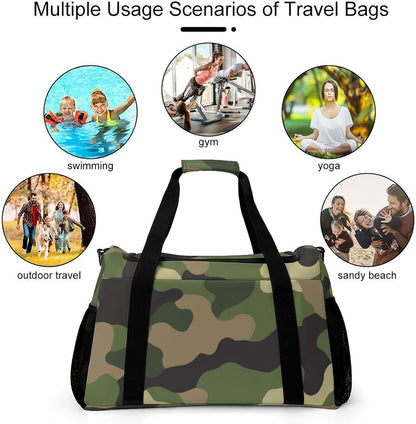 Foldable Lightweight Travel Duffel Bag Carry On Weekender Overnight Tote Bag for Men Women Yoga