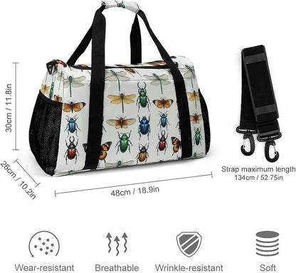 Foldable Lightweight Travel Duffel Bag Carry On Weekender Overnight Tote Bag for Men Women Yoga