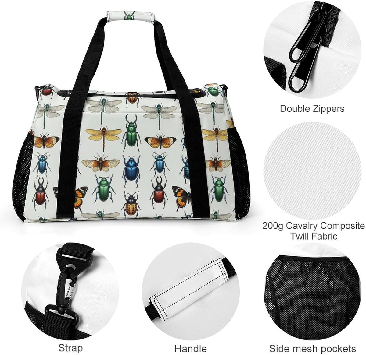 Foldable Lightweight Travel Duffel Bag Carry On Weekender Overnight Tote Bag for Men Women Yoga