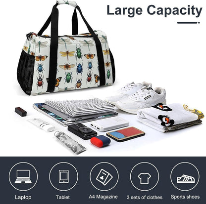 Foldable Lightweight Travel Duffel Bag Carry On Weekender Overnight Tote Bag for Men Women Yoga