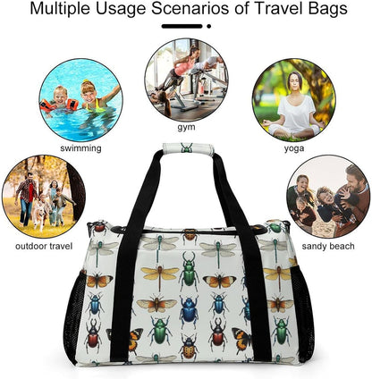 Foldable Lightweight Travel Duffel Bag Carry On Weekender Overnight Tote Bag for Men Women Yoga