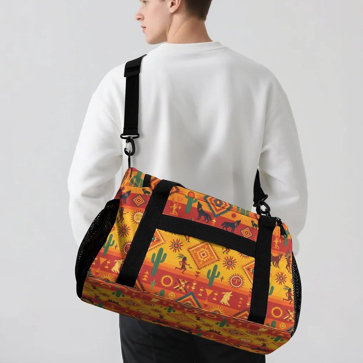 Foldable Lightweight Travel Duffel Bag Carry On Weekender Overnight Tote Bag for Men Women Yoga