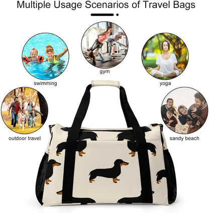 Foldable Lightweight Travel Duffel Bag Carry On Weekender Overnight Tote Bag for Men Women Yoga