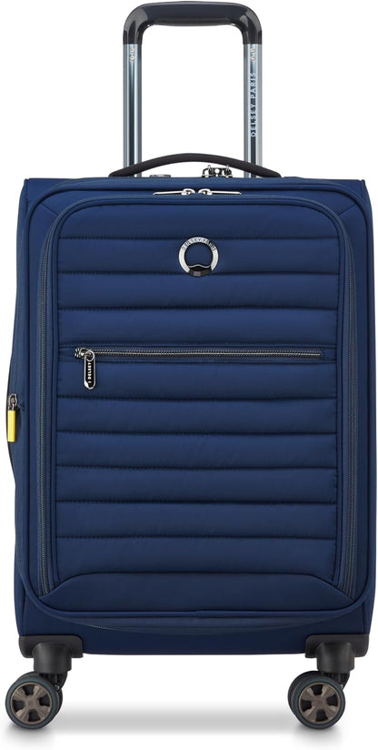 DELSEY PARIS Cruise 3.0 Softside Expandable Luggage with Spinner Wheels, Black, Carry On 20 Inch