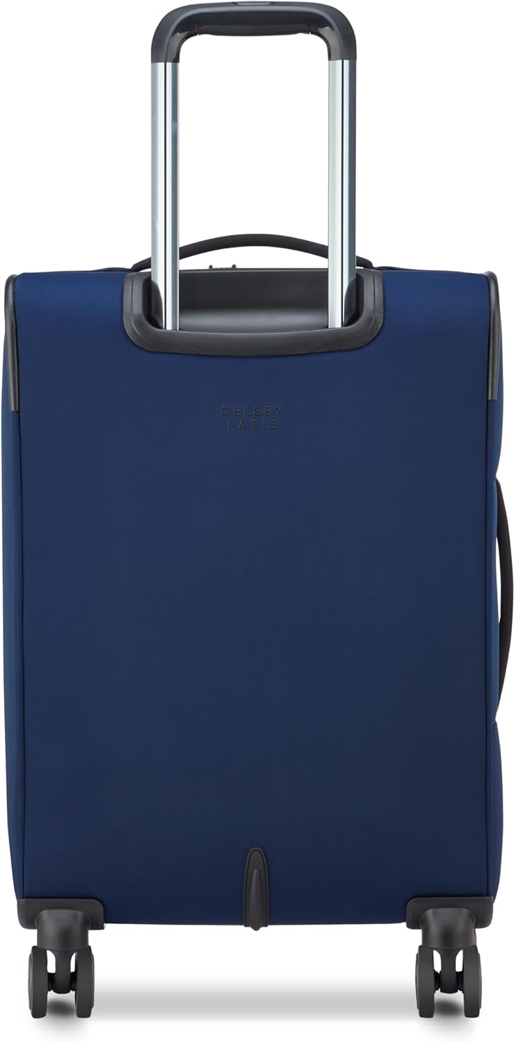 DELSEY PARIS Cruise 3.0 Softside Expandable Luggage with Spinner Wheels, Black, Carry On 20 Inch