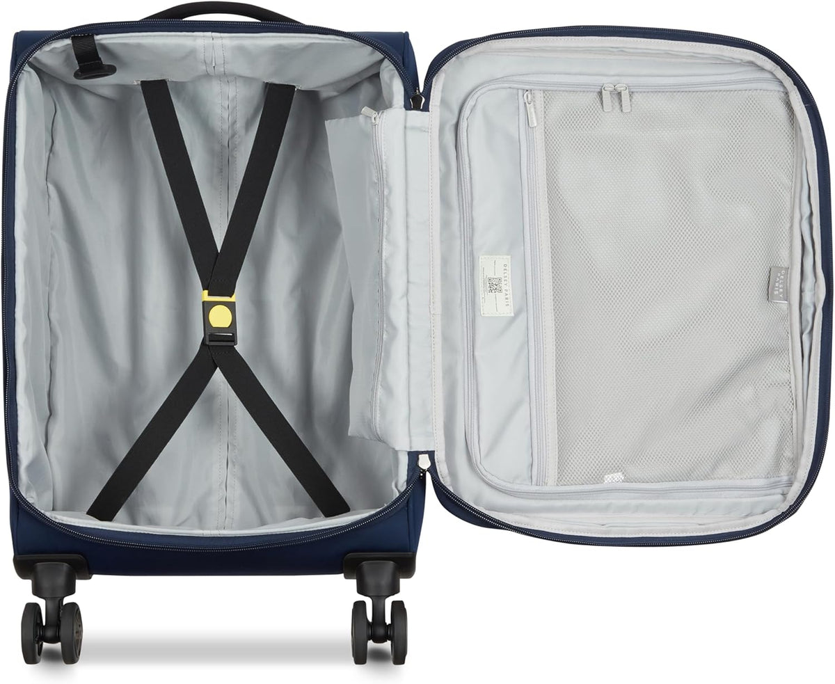 DELSEY PARIS Cruise 3.0 Softside Expandable Luggage with Spinner Wheels, Black, Carry On 20 Inch