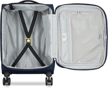 DELSEY PARIS Cruise 3.0 Softside Expandable Luggage with Spinner Wheels, Black, Carry On 20 Inch