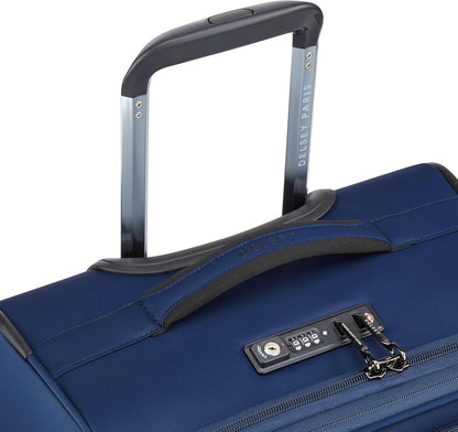 DELSEY PARIS Cruise 3.0 Softside Expandable Luggage with Spinner Wheels, Black, Carry On 20 Inch