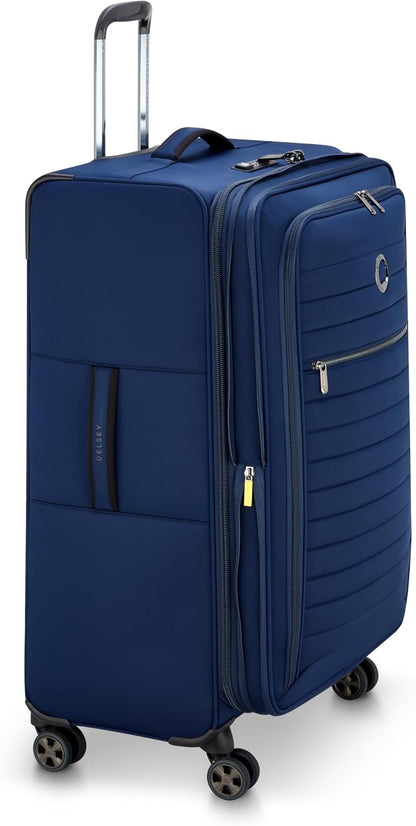 DELSEY PARIS Cruise 3.0 Softside Expandable Luggage with Spinner Wheels, Black, Carry On 20 Inch