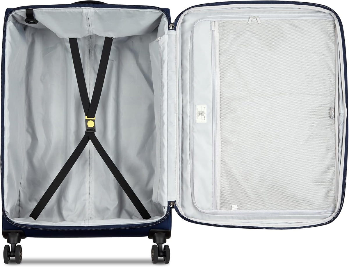 DELSEY PARIS Cruise 3.0 Softside Expandable Luggage with Spinner Wheels, Black, Carry On 20 Inch