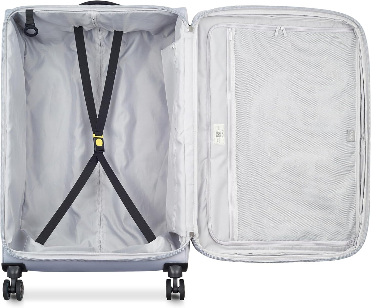 DELSEY PARIS Cruise 3.0 Softside Expandable Luggage with Spinner Wheels, Black, Carry On 20 Inch