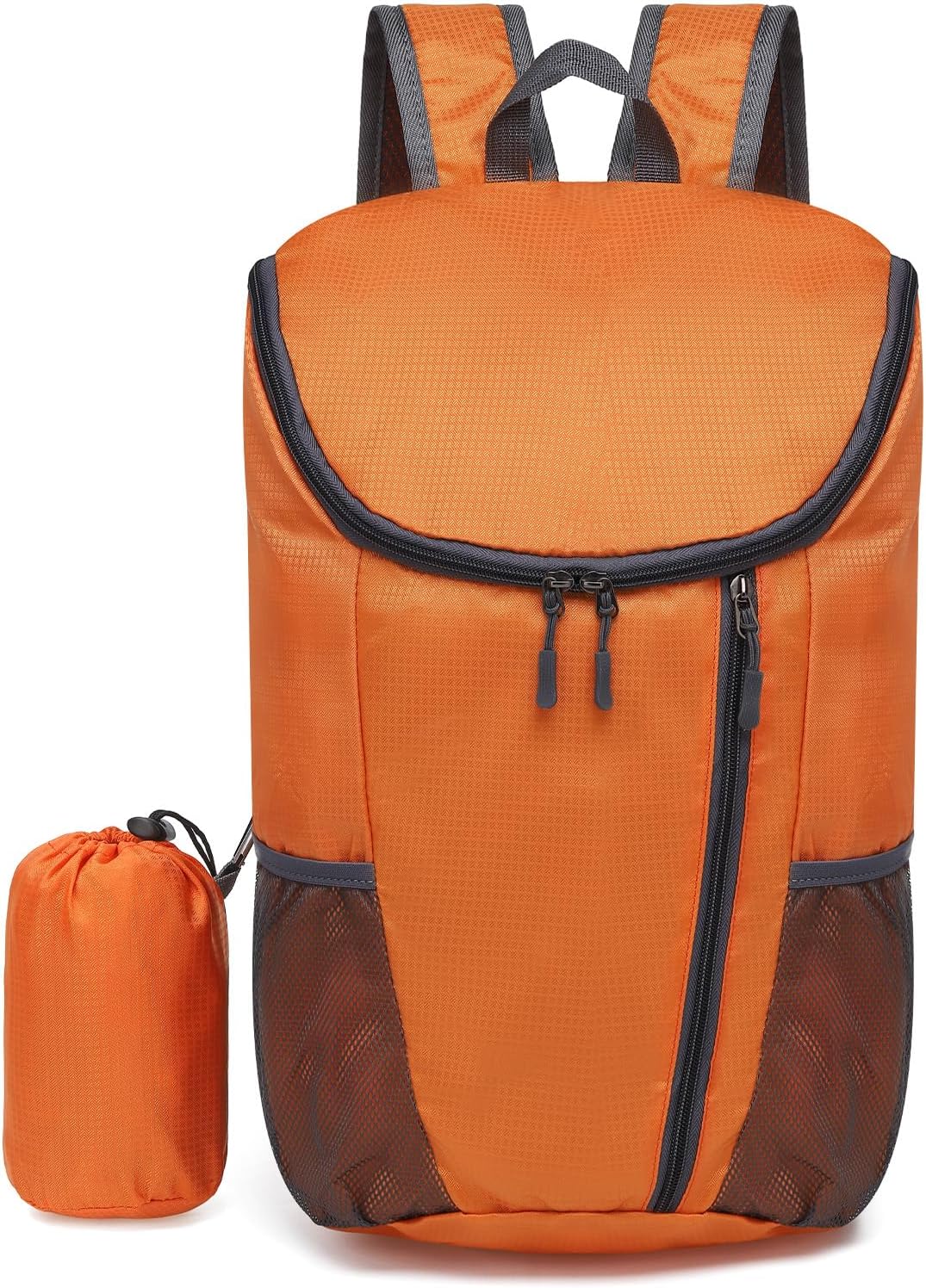 Hiking Backpack, 20L Packable Daypack for Men Women, Nylon with Adjustable Straps, Lightweight Waterproof Outdoor Camping Travel, Black