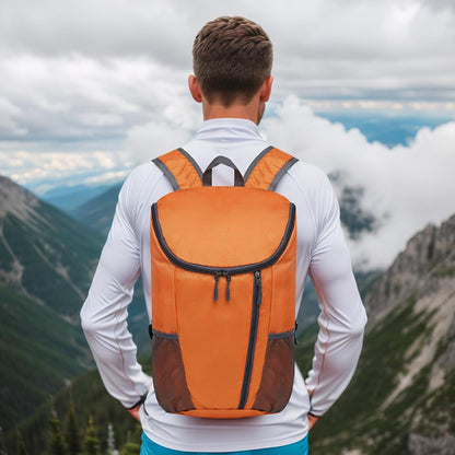 Hiking Backpack, 20L Packable Daypack for Men Women, Nylon with Adjustable Straps, Lightweight Waterproof Outdoor Camping Travel, Black