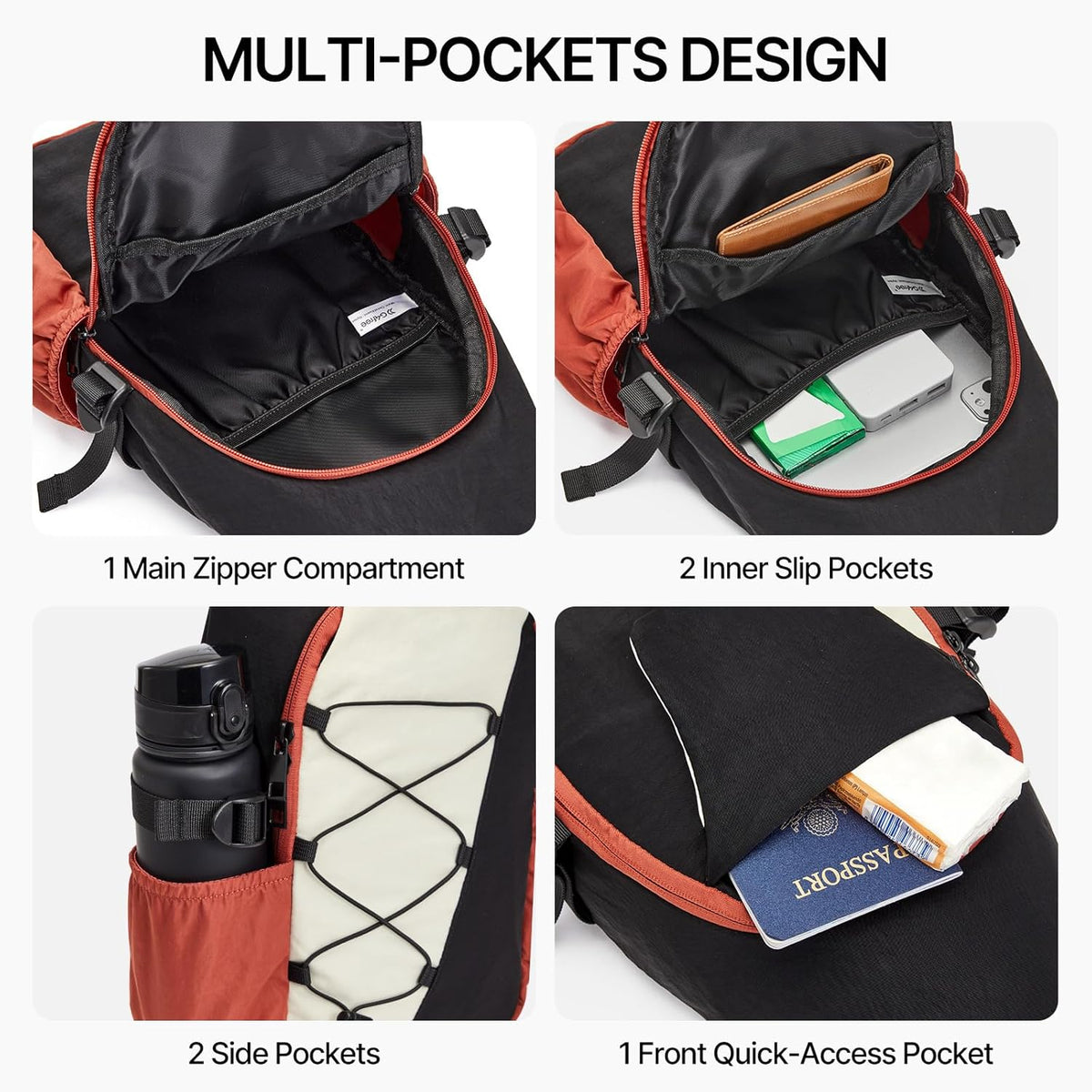 RFID Blocking Sling Bag for Men Women, Crossbody Bags Hiking Travel | Lightweight Water-repellent Nylon Sling Bag, Strap Phone Holder, Quick-release Buckle, Dark Green