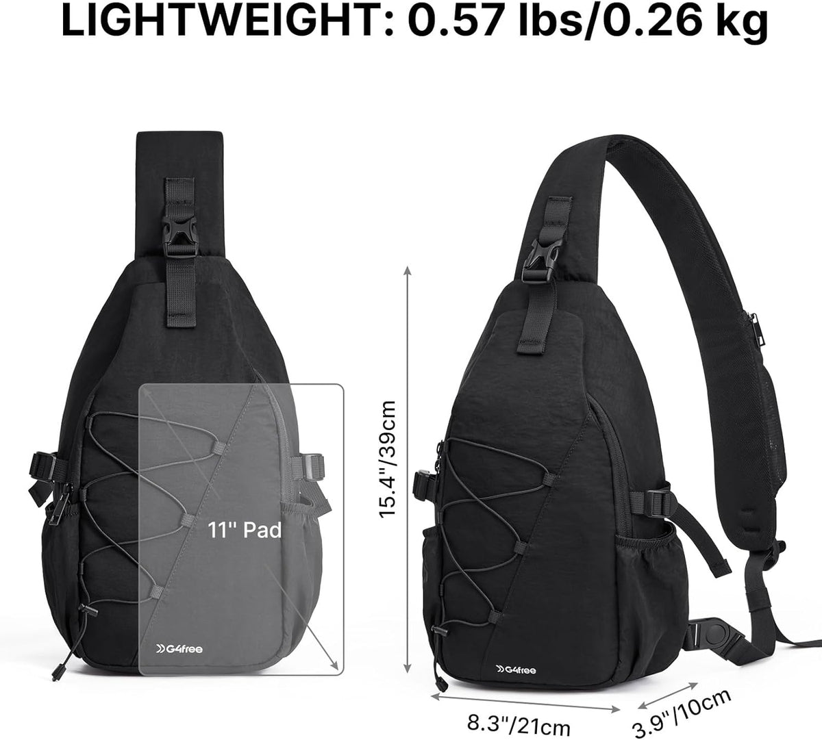 RFID Blocking Sling Bag for Men Women, Crossbody Bags Hiking Travel | Lightweight Water-repellent Nylon Sling Bag, Strap Phone Holder, Quick-release Buckle, Dark Green